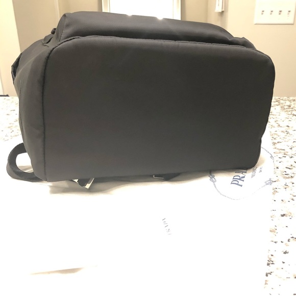 Prada Black Unisex Nylon Tessuto Front Zip Backpack (Large) - Picture 11 of 15